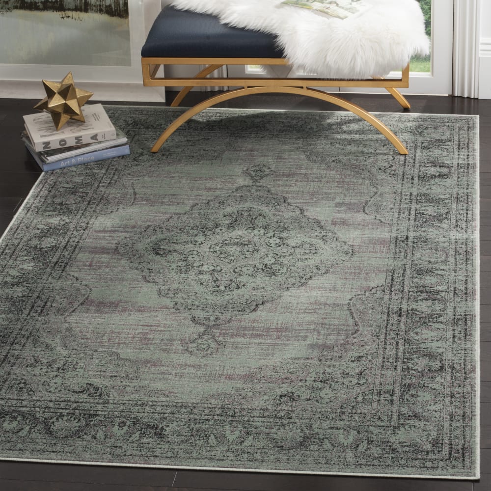 Safavieh Traditionell Viskose-Teppich in Blau, 160 x 229 cm style vintage Blau Viskose