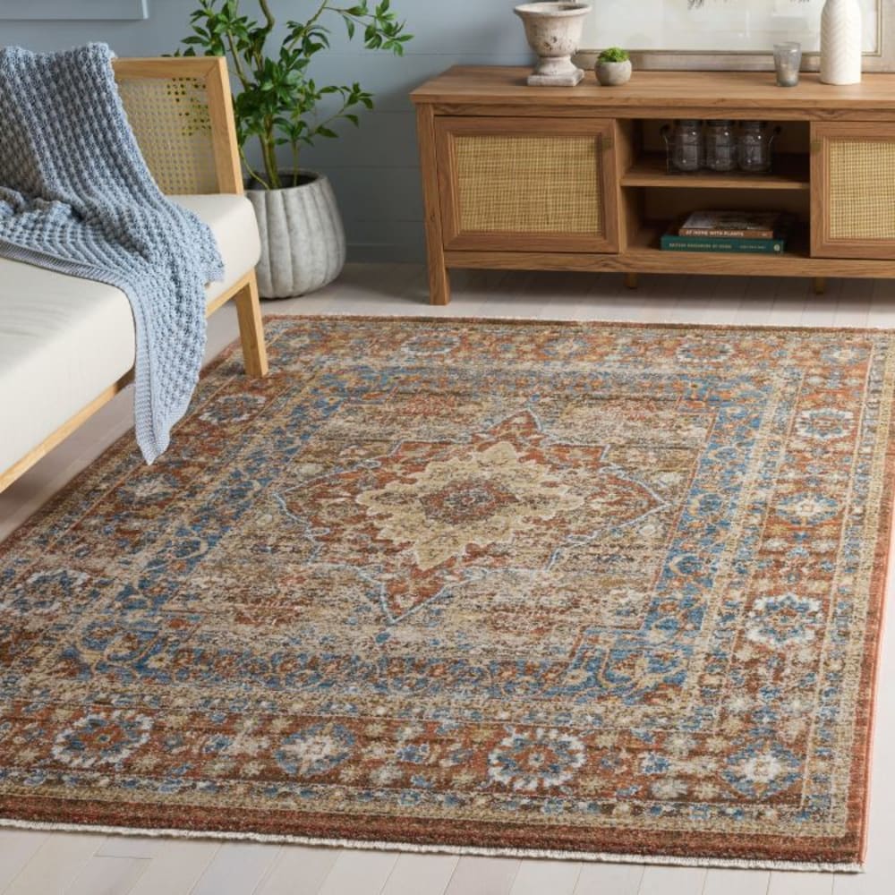 Safavieh Traditionell Polypropylen-Teppich in Braun/Orange, 160 x 229 cm style vintage orange Pp - Polypropylen