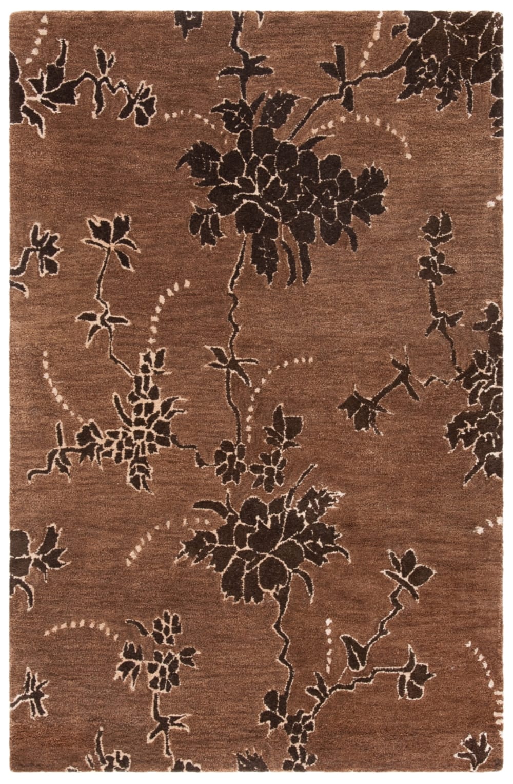 Safavieh Zeitgenössische Wolle-Teppich in Braun, 229 x 290 cm style modern Braun Wolle