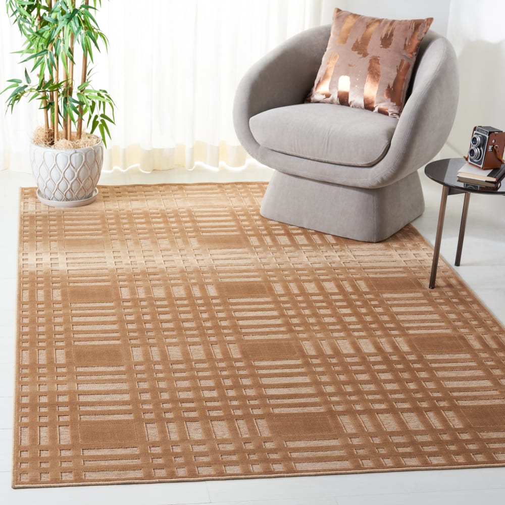 Safavieh Übergangsphase Viskose-Teppich in Taupe, 160 x 229 cm style vintage Taupe Viskose