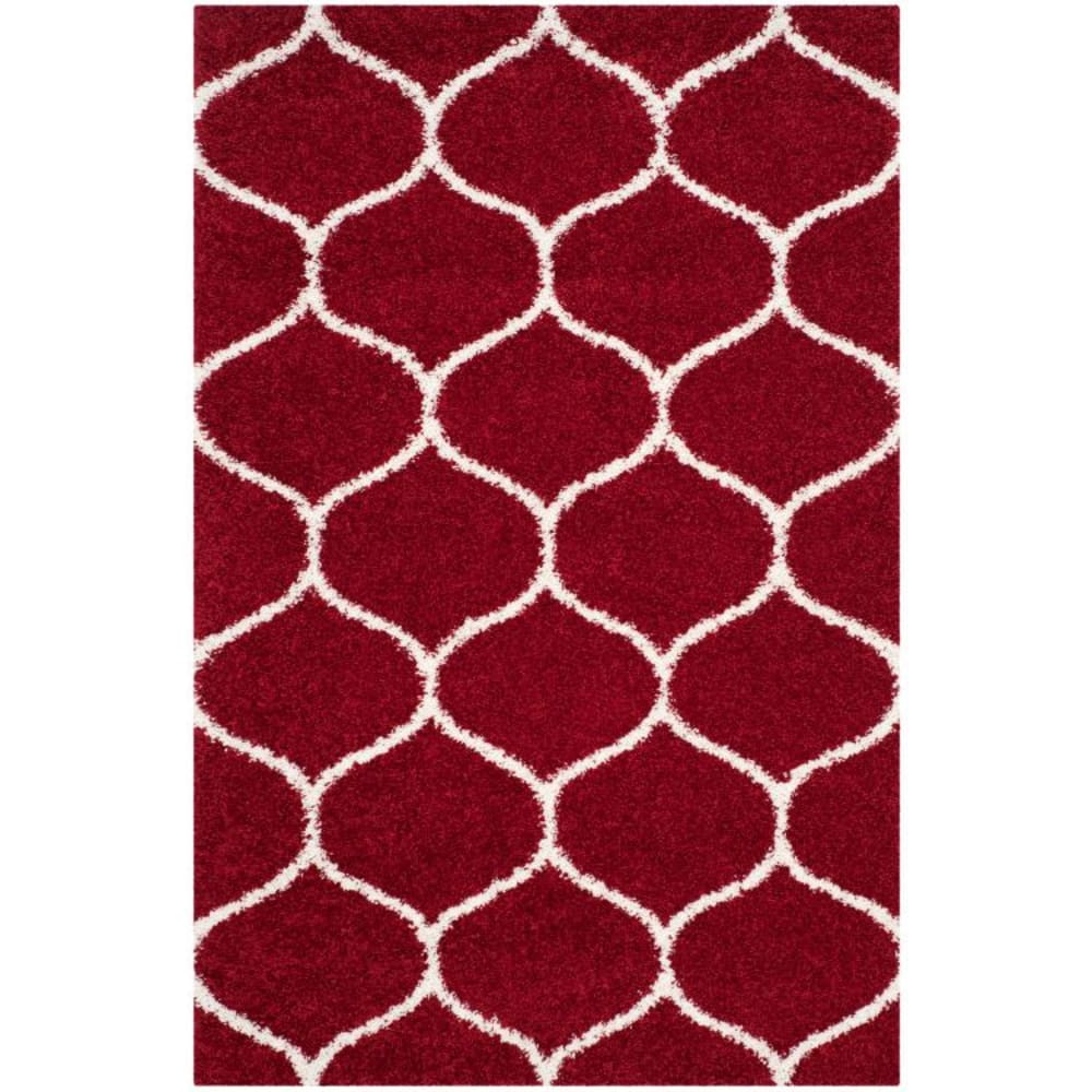Polypropylen-Teppich in Rot/Weiß, 155 x 229 cm - Maisons Du Monde