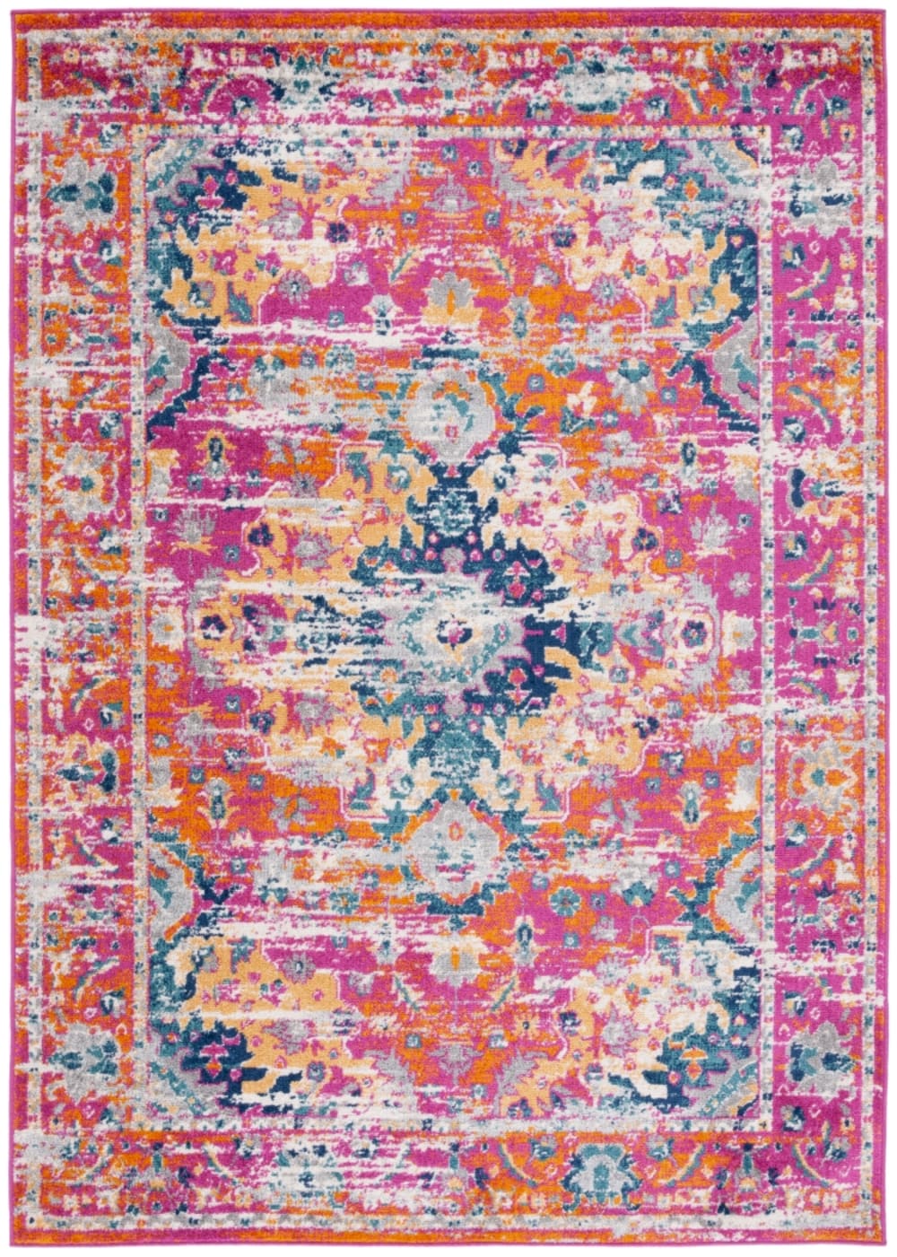 Zeitgenössische Polypropylen-Teppich in Rosa/Gold, 160 x 229 cm -