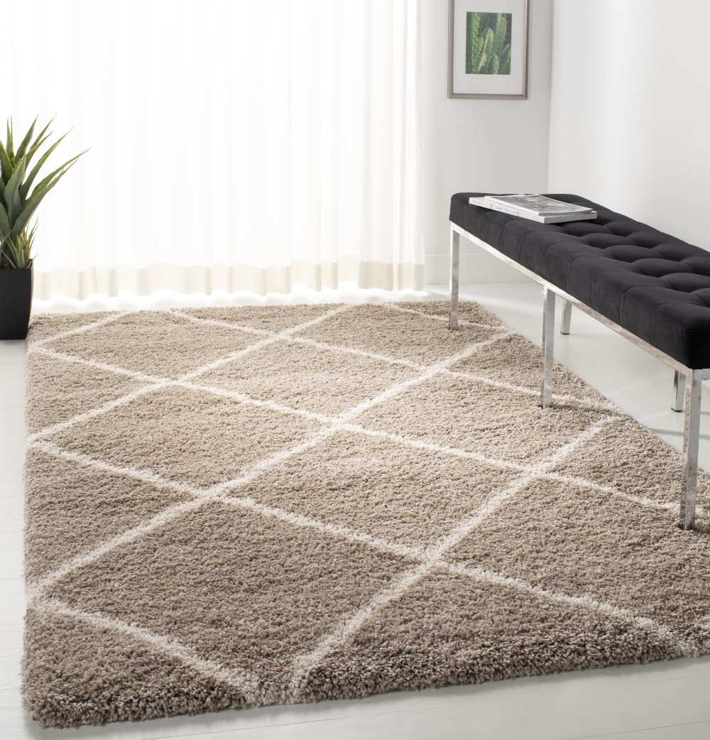 Tapis en polypropylène beige/blanc, 155 x 229 cm — vue 3