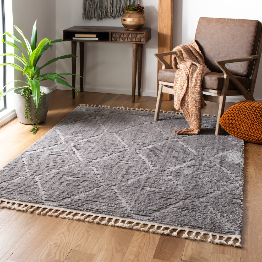 Safavieh Böhmisch Polyester-Teppich in Grau, 160 x 229 cm style classic chic Grau Pes - Polyester