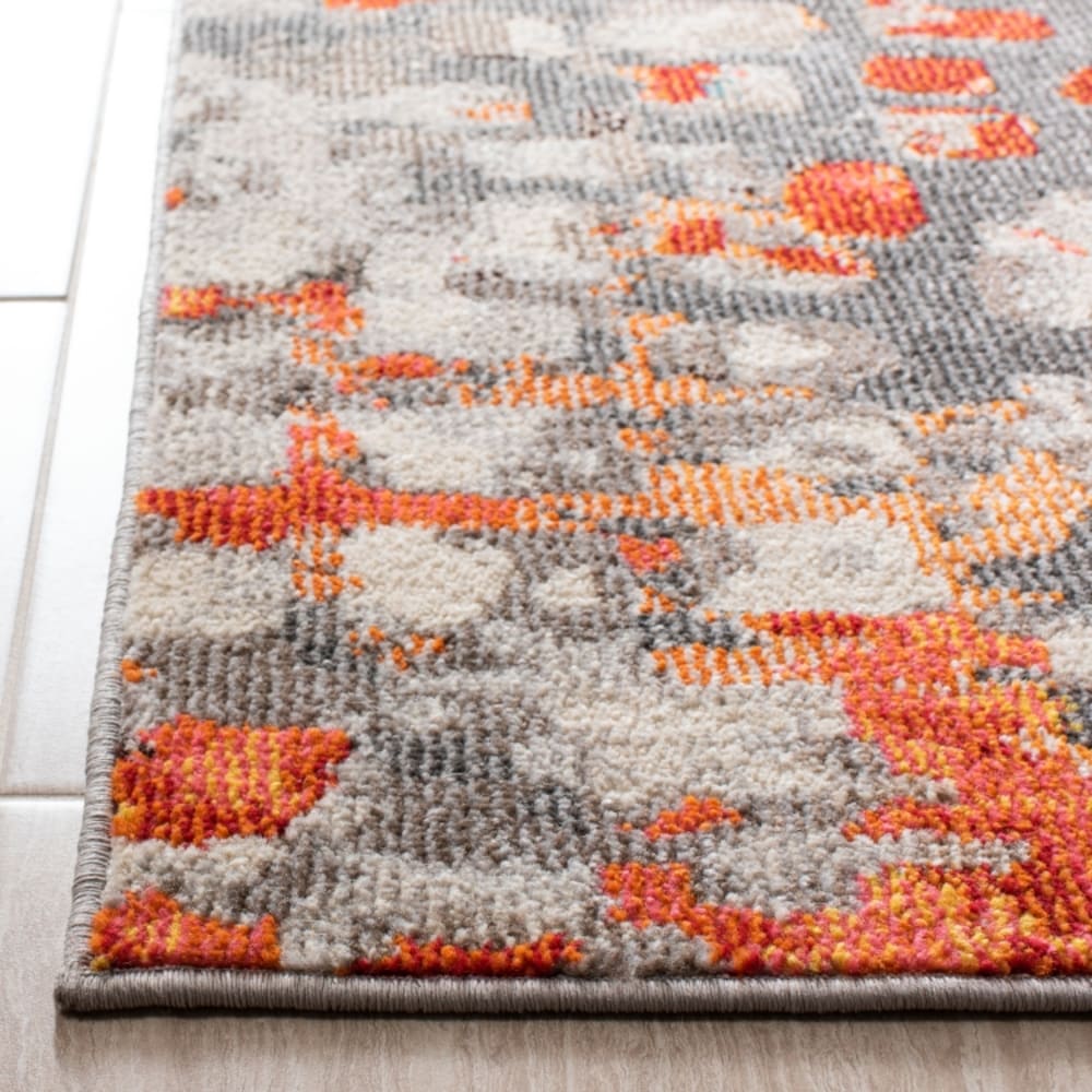 Tapis contemporain en polypropylène gris/orange, 160 x 229 cm — vue 4