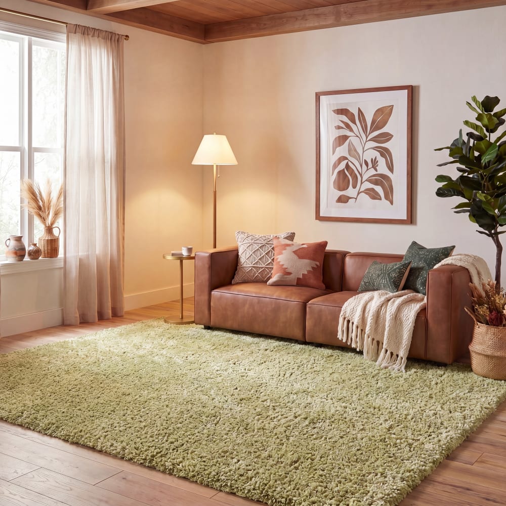 Polypropylen-Teppich in Grün, 160 x 229 cm - Maisons Du Monde