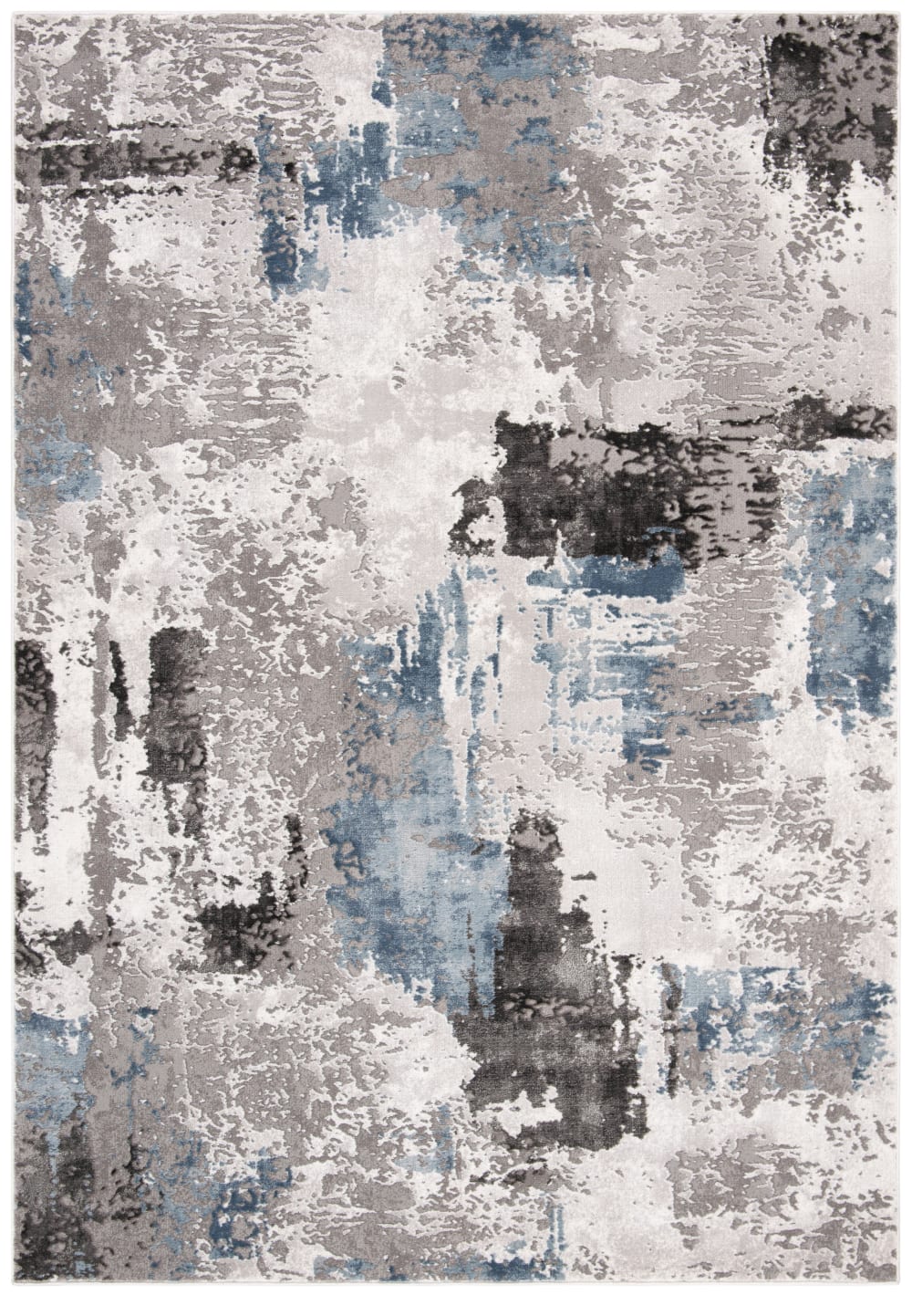 Safavieh Zeitgenössische Polypropylen-Teppich in Grau/Blau, 160 x 229 cm style modern Grau Pp - Polypropylen