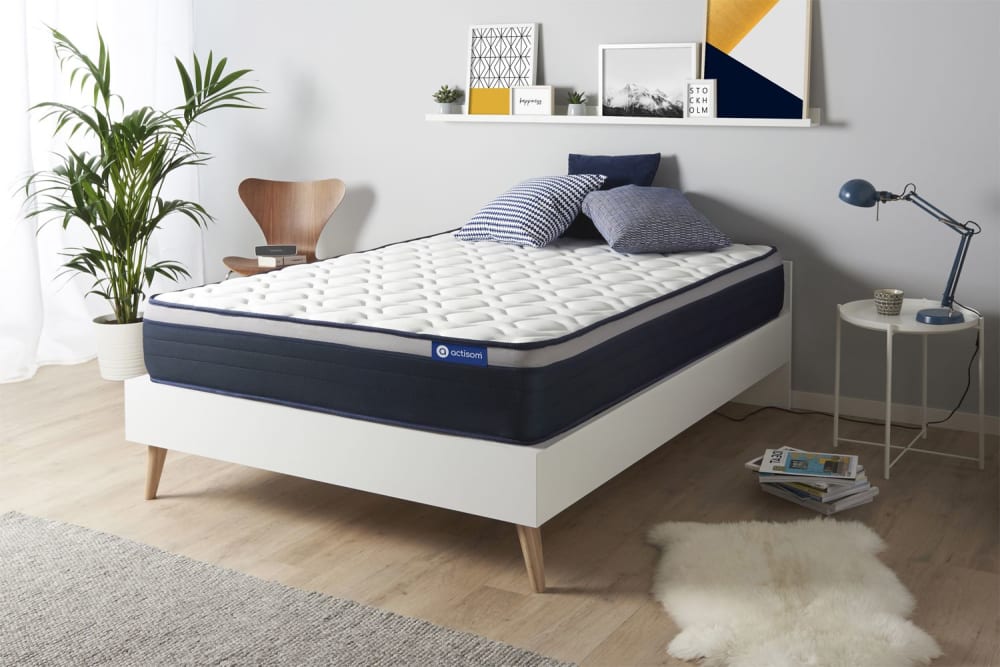 Matratze aus Memory-Schaum 130 x 220 cm, weiß, Härtegrad : Sehr