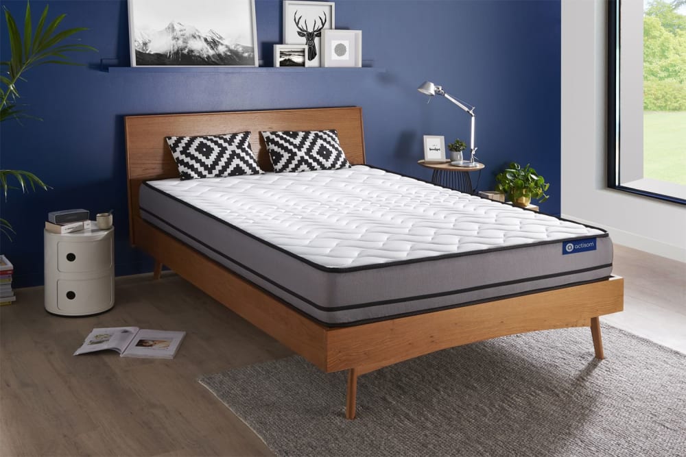 Matratze Taschenfederkern 130 x 220 cm, weiß, Härtegrad : Sehr