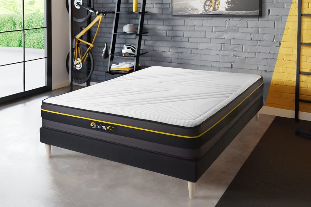 Matratze aus Memory-Schaum 160 x 220 cm, weiß, Härtegrad : Sehr