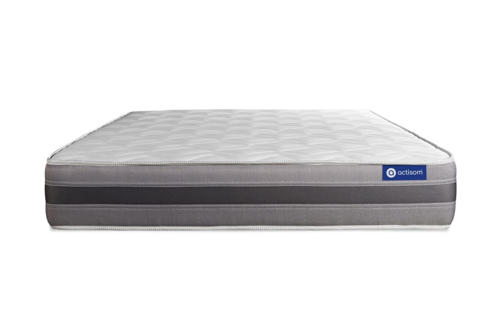 Actisom Matratze aus Taschenfederkern und Memory-Schaum 160 x 220 cm, weiß style modern - Stoff