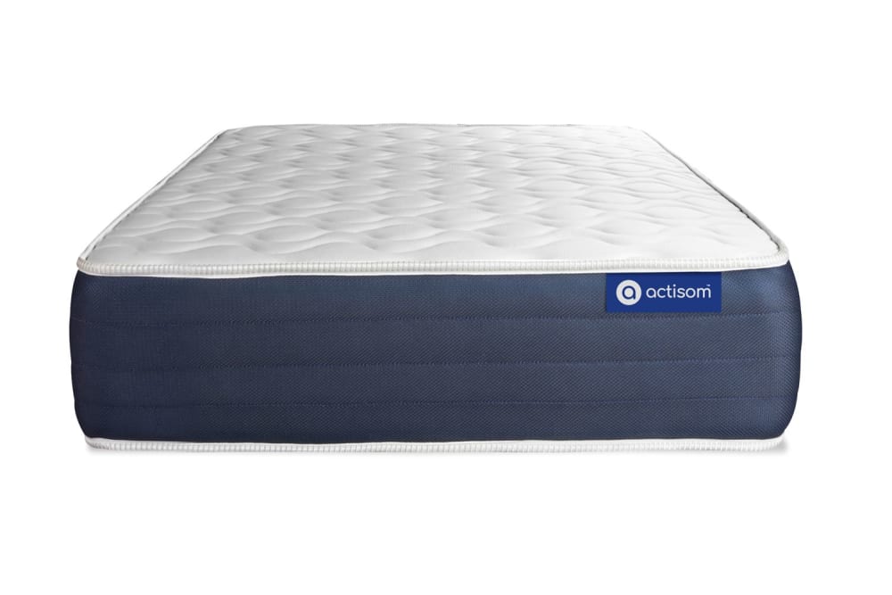 Actisom Matratze aus Taschenfederkern und Memory-Schaum 100 x 220 cm, weiß style modern - Stoff