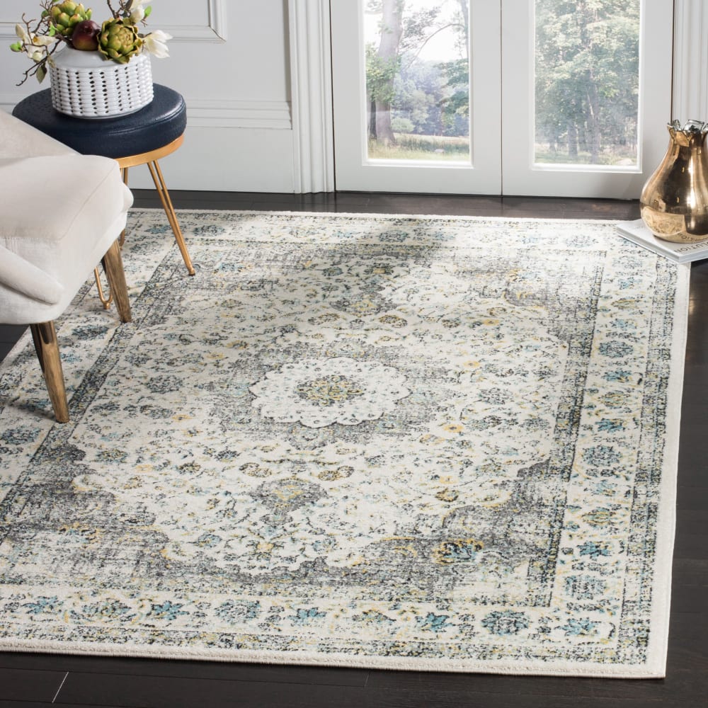Tapis de transition en polypropylène gris/or, 155 x 229 cm — vue 3