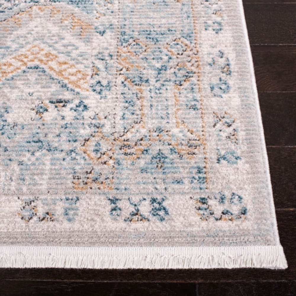 Tapis contemporain en polypropylène bleu/or, 160 x 229 cm — vue 4