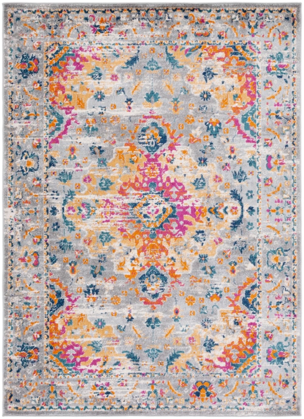 Safavieh Zeitgenössische Jute-Teppich in Grau/Rosa, 160 x 229 cm style modern Rosa Jute