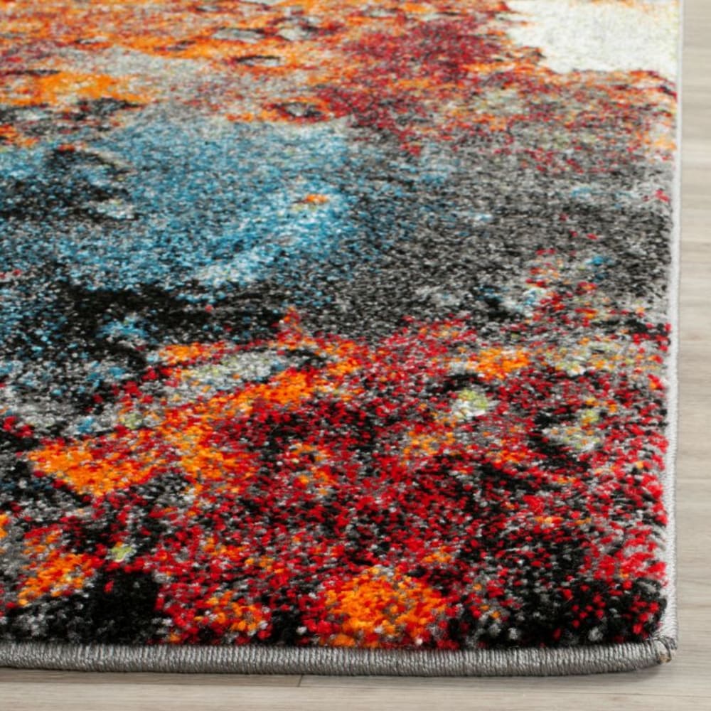 Tapis contemporain en polypropylène bleu/multicolore, 160 x 229 cm — vue 4