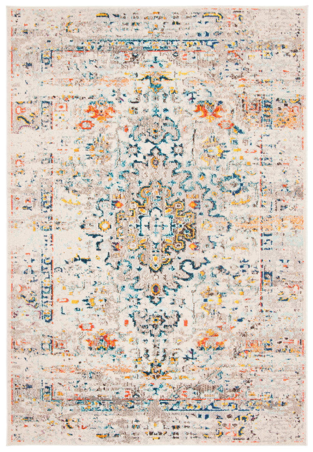 Safavieh Übergangsphase Polypropylen-Teppich in Beige/Blau, 160 x 229 cm style vintage Blau Pp - Polypropylen