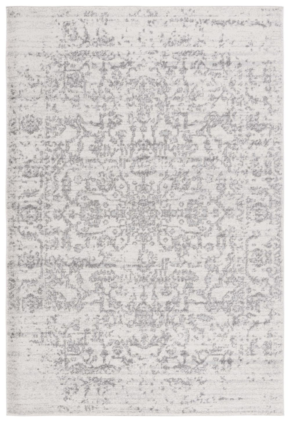 Tapis traditionnel en polypropylène argent/blanc, 160 x 229 cm