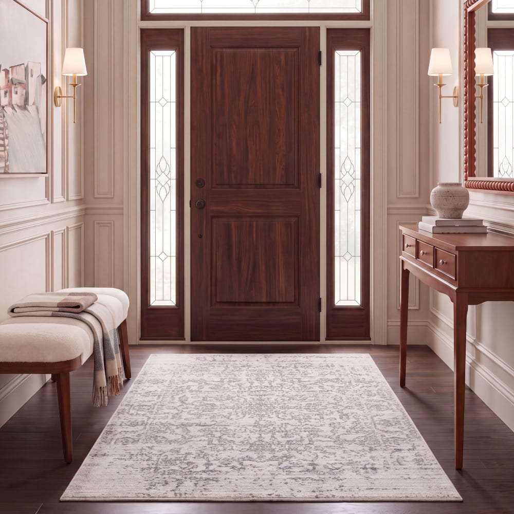 Tapis traditionnel en polypropylène argent/blanc, 160 x 229 cm — vue 3