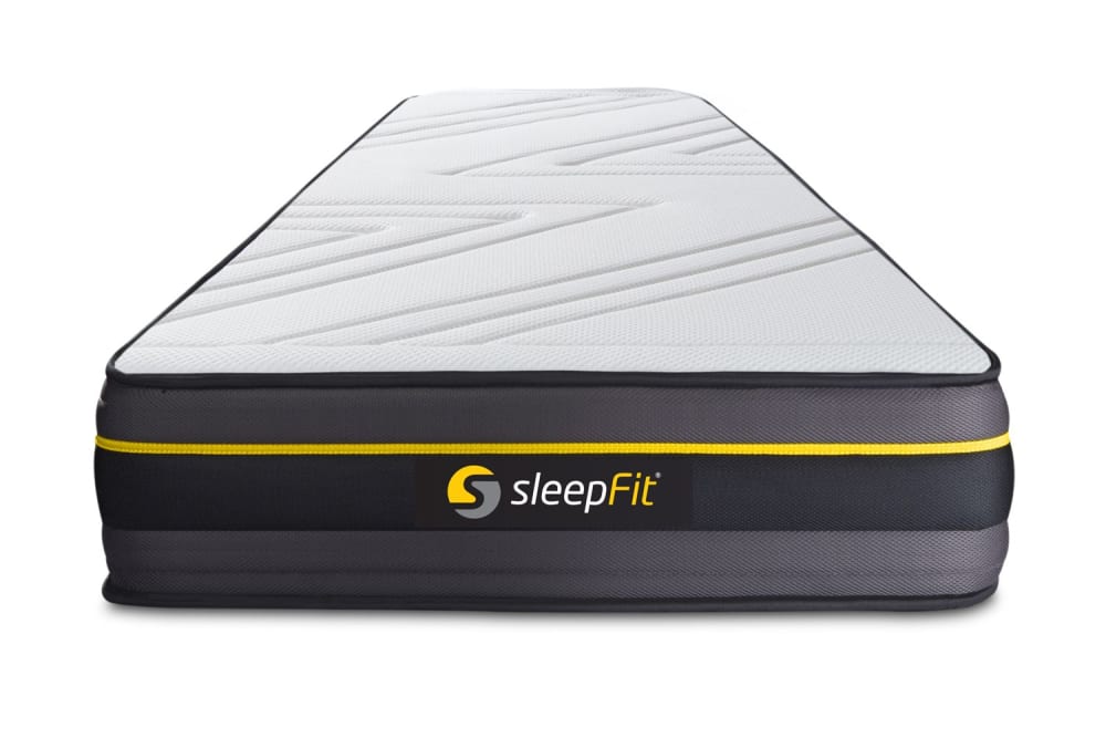 Sleepfit Matratze aus Memory-Schaum 100 x 220 cm, weiß, Härtegrad : Sehr fest style industrial - Stoff