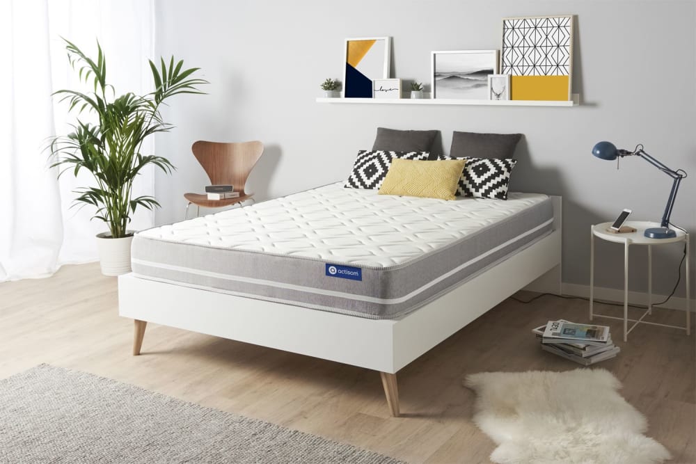 Matratze aus Memory-Schaum 180 x 220 cm, weiß, Härtegrad : Mittel