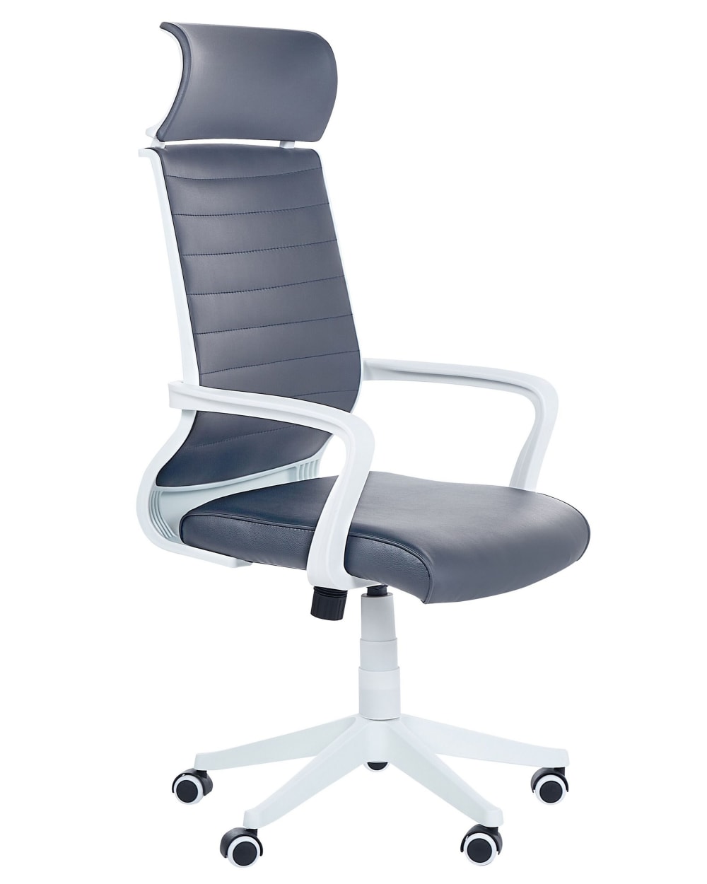 Beliani Bürostuhl aus Kunstleder 114-123 cm, grau style modern - Pvc - Polyvinlychlorid