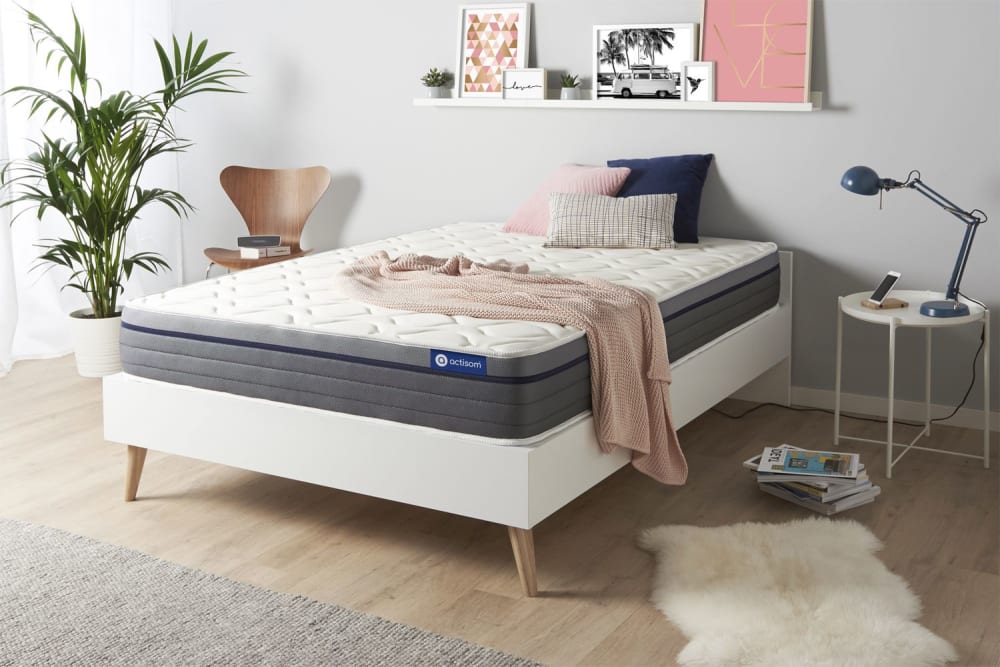 Matratze aus Memory-Schaum 160 x 220 cm, weiß, Härtegrad : Mittel