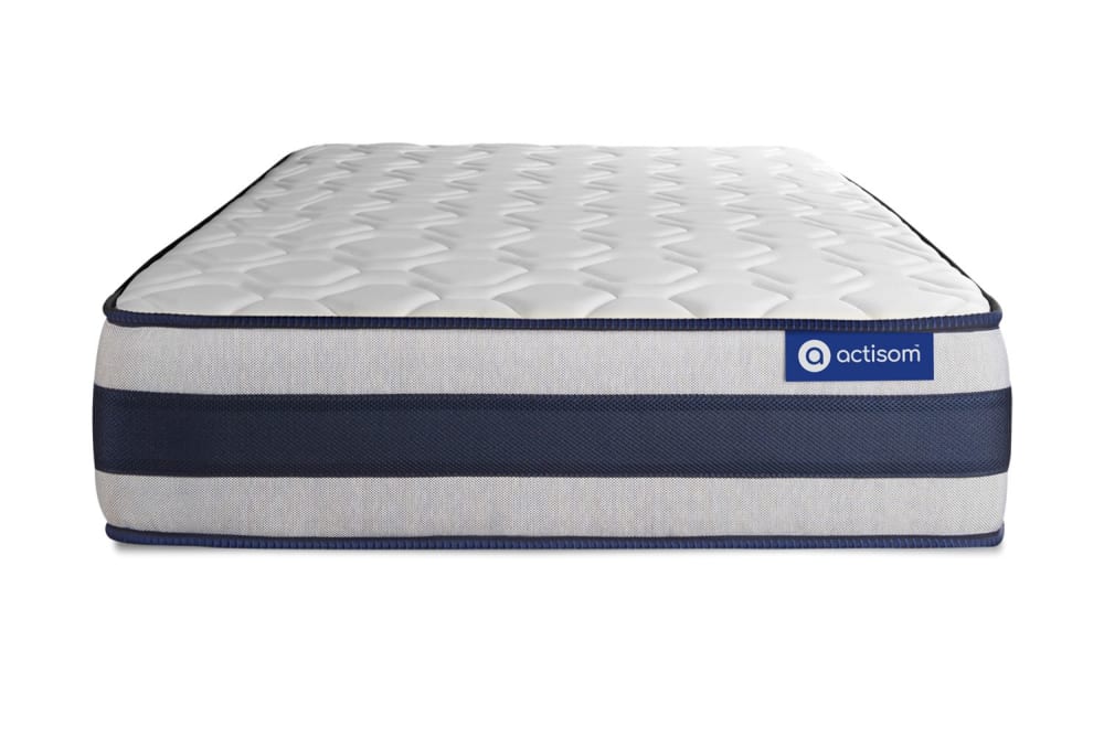 Actisom Matratze aus Taschenfederkern und Memory-Schaum 120 x 220 cm, weiß style modern - Stoff