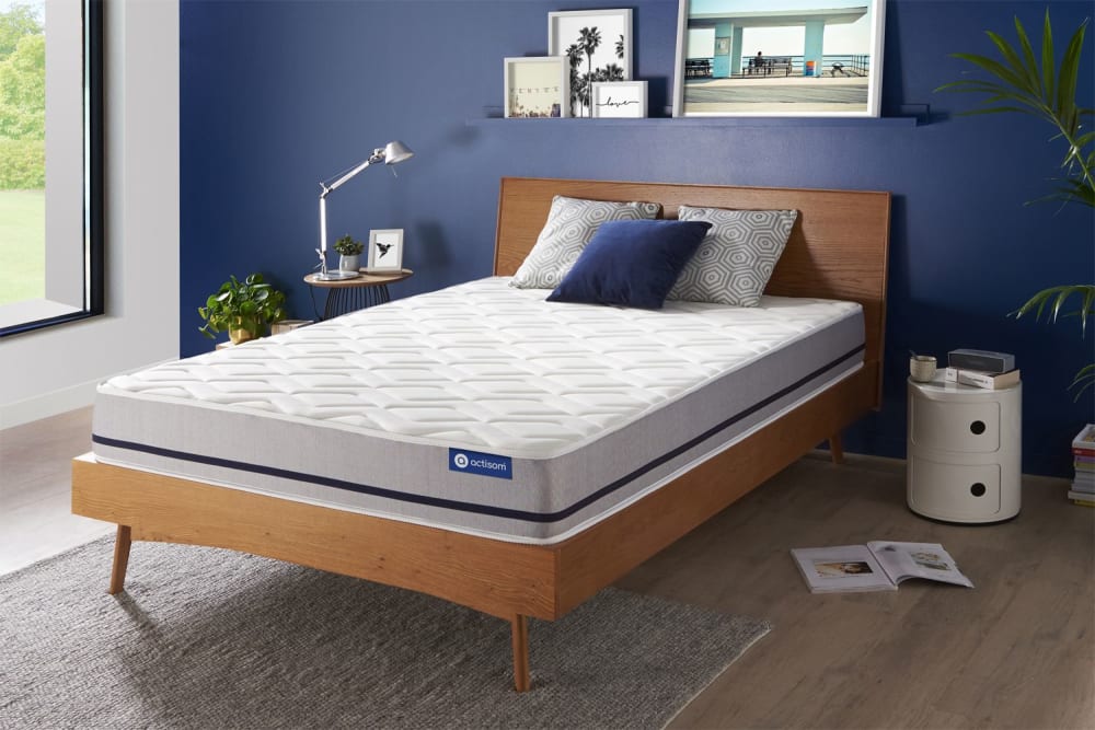 Matratze Taschenfederkern 130 x 220 cm, weiß, Härtegrad : Fest -