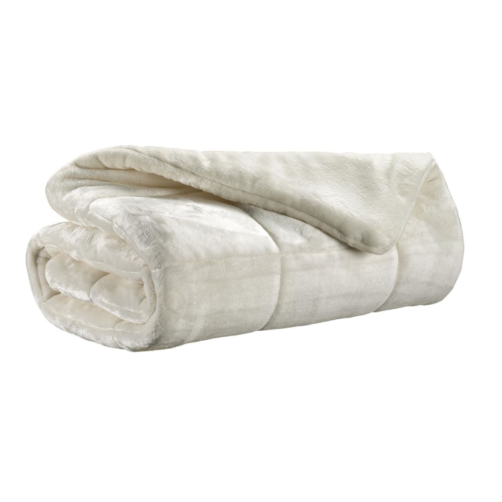 Vivaraise Tagesdecke aus Polyester Schneeweiß 225x260 cm Öko-Tex Zertifikat - Pes - Polyester