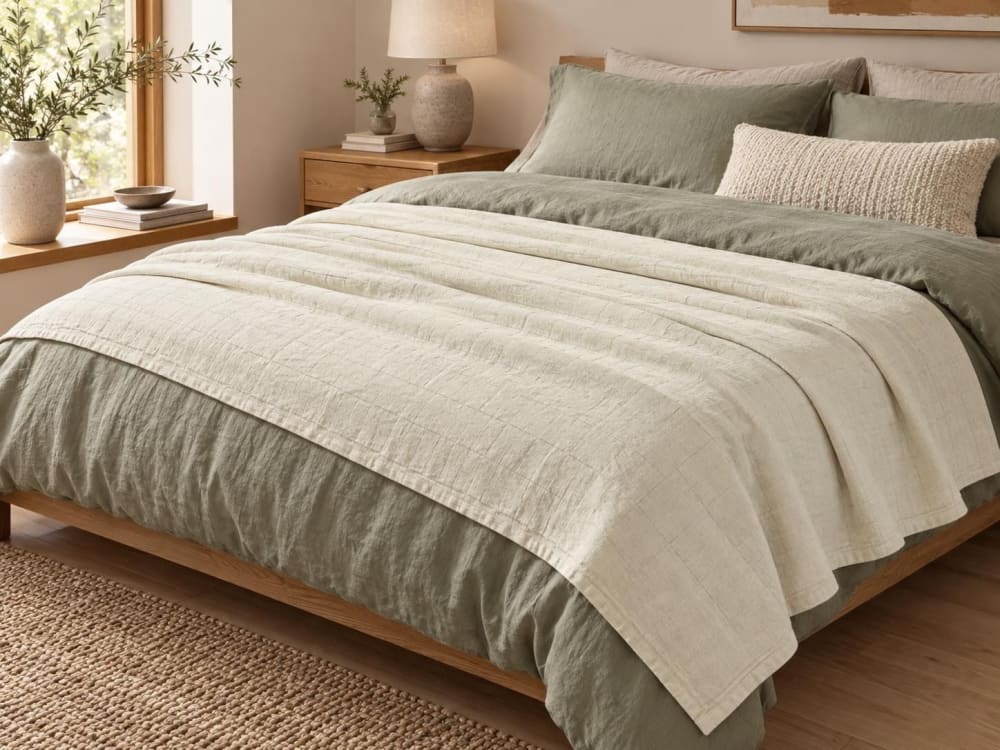 Tagesdecke aus Baumwolle 220 x 200cm, beige - Maisons Du Monde