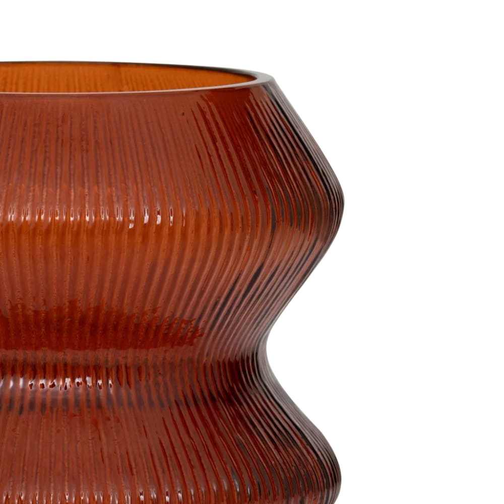 Photophore en verre orange ø 13.5 * 12.5.cm — vue 4