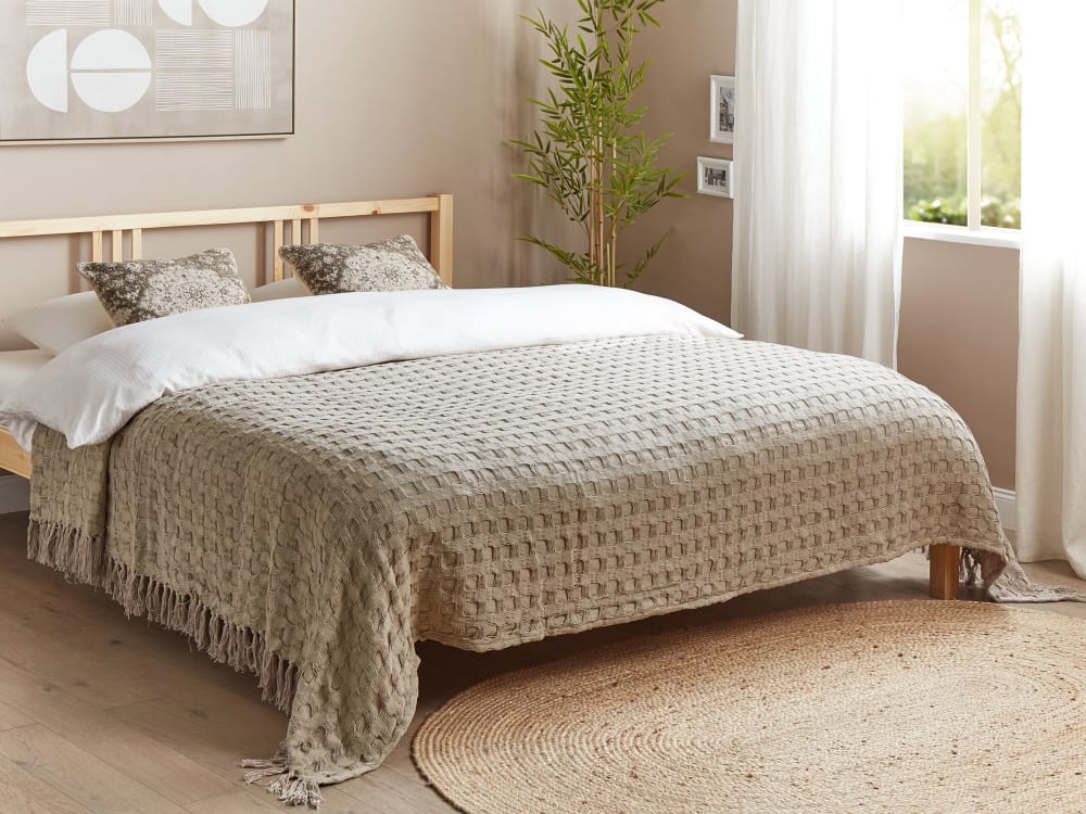 Tagesdecke aus Baumwolle 240 x 220cm, grau - Maisons Du Monde
