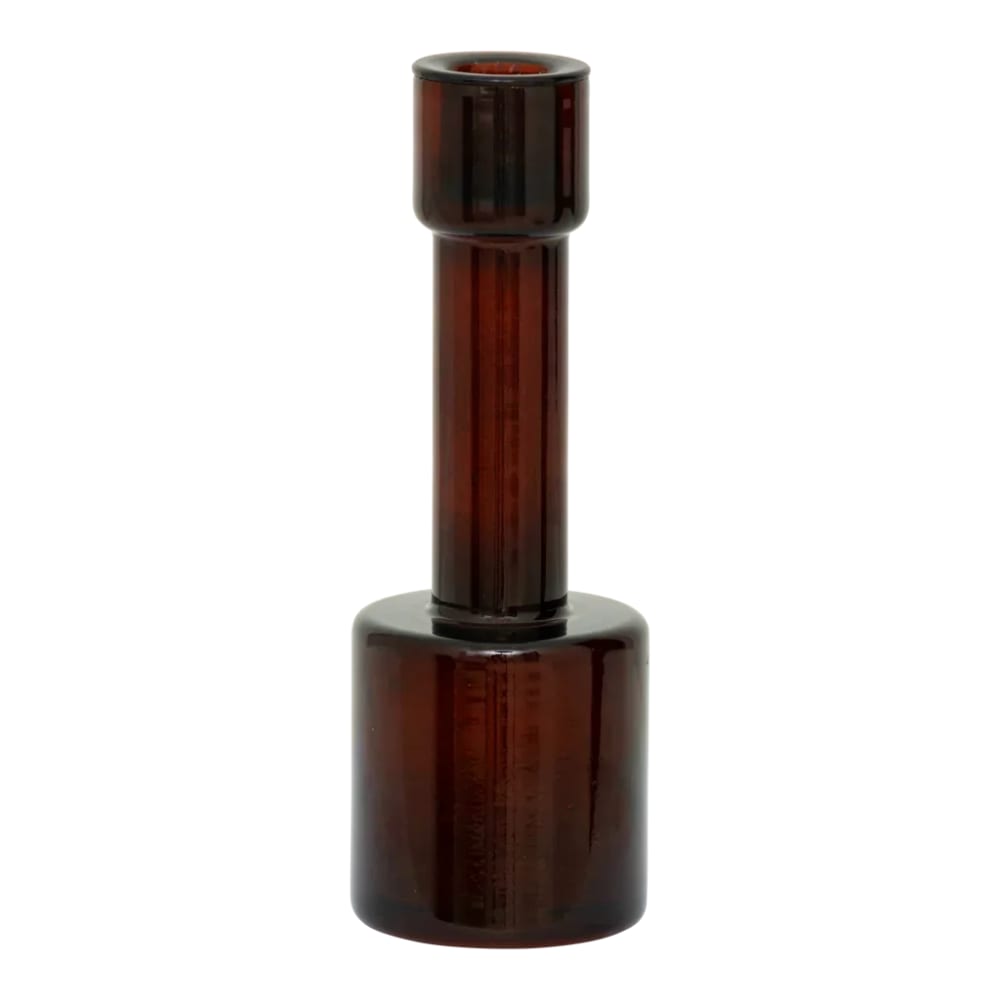 Urban Nature Culture Kerzenhalter aus Glas braun Ø 6.5 * 19 cm - Glas