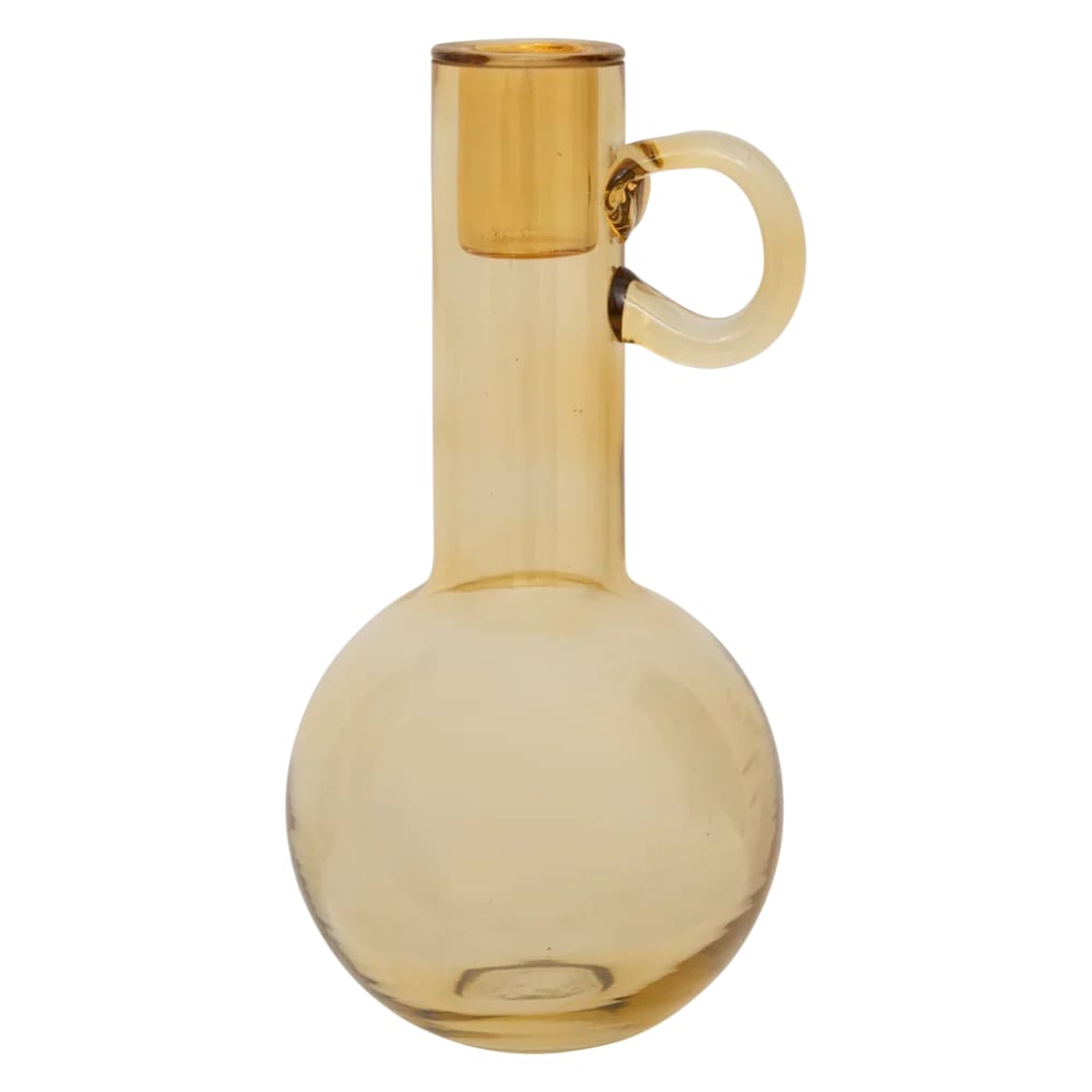 Urban Nature Culture Kerzenhalter aus Glas beige Ø 18 * 9.4 cm - Glas