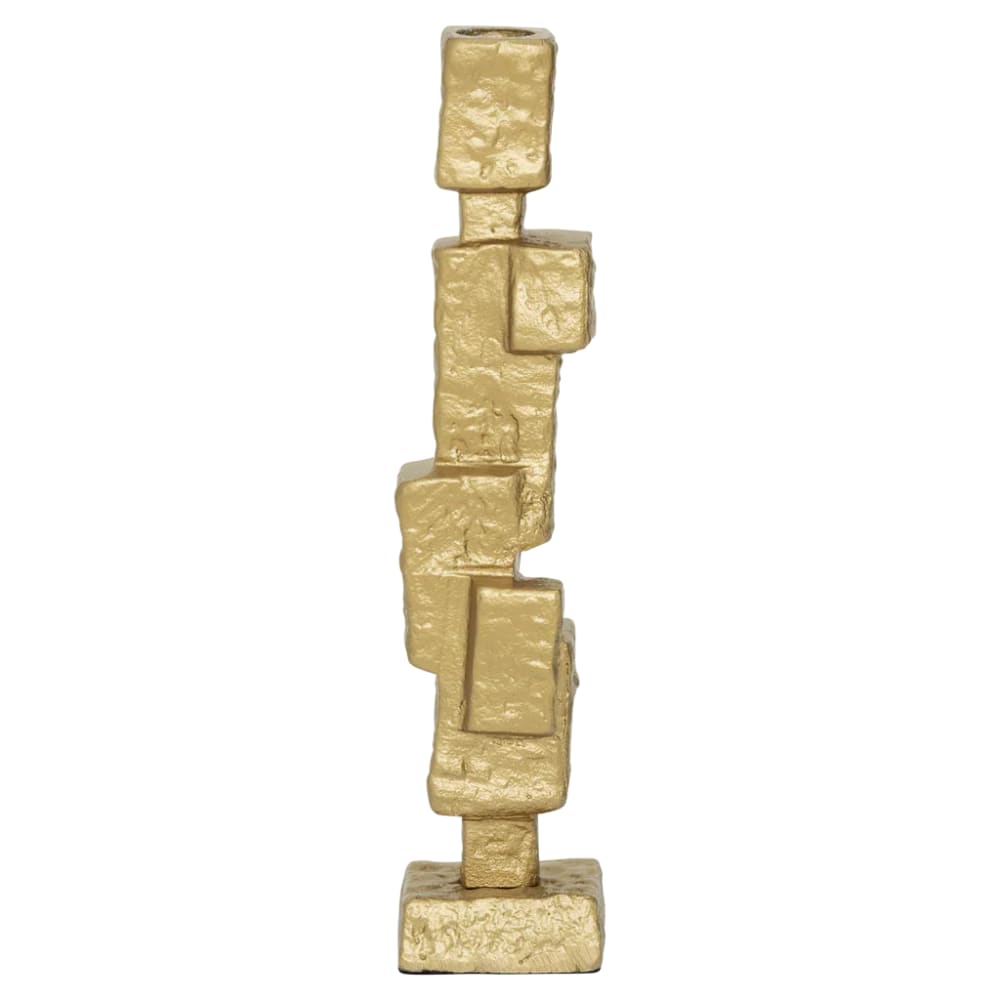 Urban Nature Culture Kerzenständer aus Aluminium gelb 6.5 * 5.5 * 28 cm - Aluminium