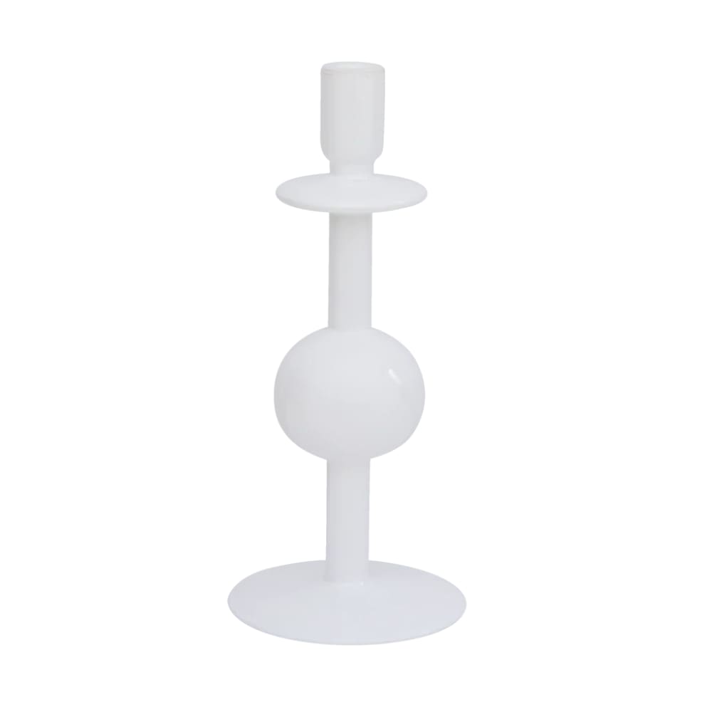 Urban Nature Culture Kerzenhalter aus Glas weiß Ø 12.5 * 30 cm - Glas