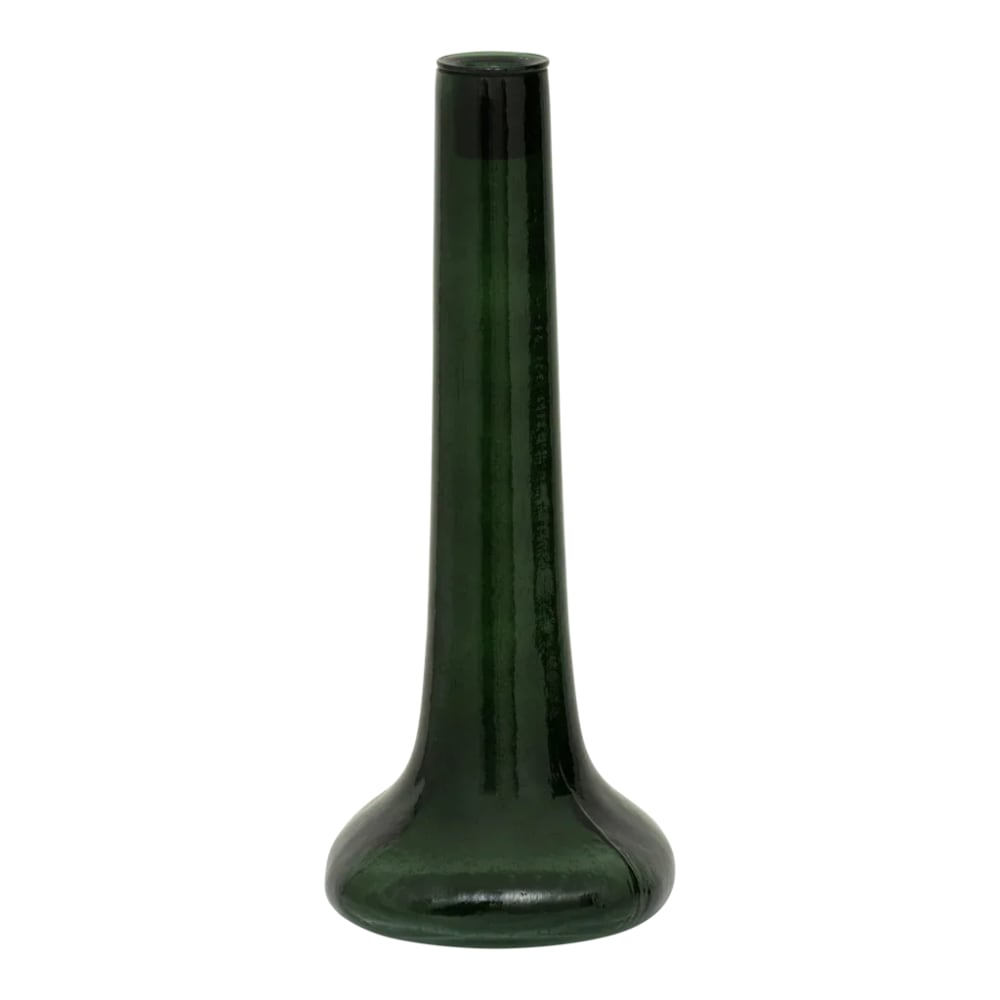 Bougeoir en verre verte 11.5 * 11.5 * 28 cm