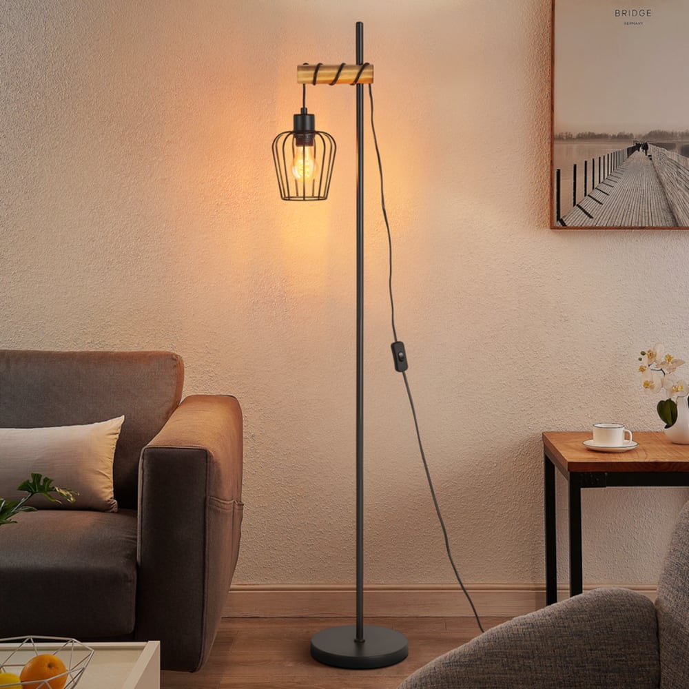 Anderson ii - lampadaire en métal, noir, l 22 cm, e27 — vue 3