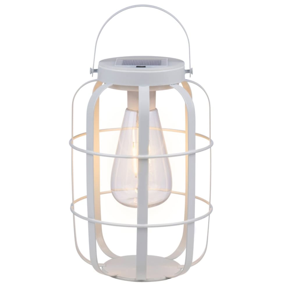 Lanterne blanc fer h22xl14.5xl14.5cm