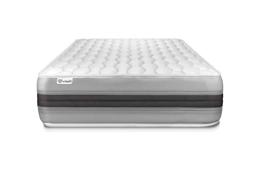 Vitalit Matratze aus Taschenfederkern und Memory-Schaum 100 x 220 cm, weiß style modern - Stoff