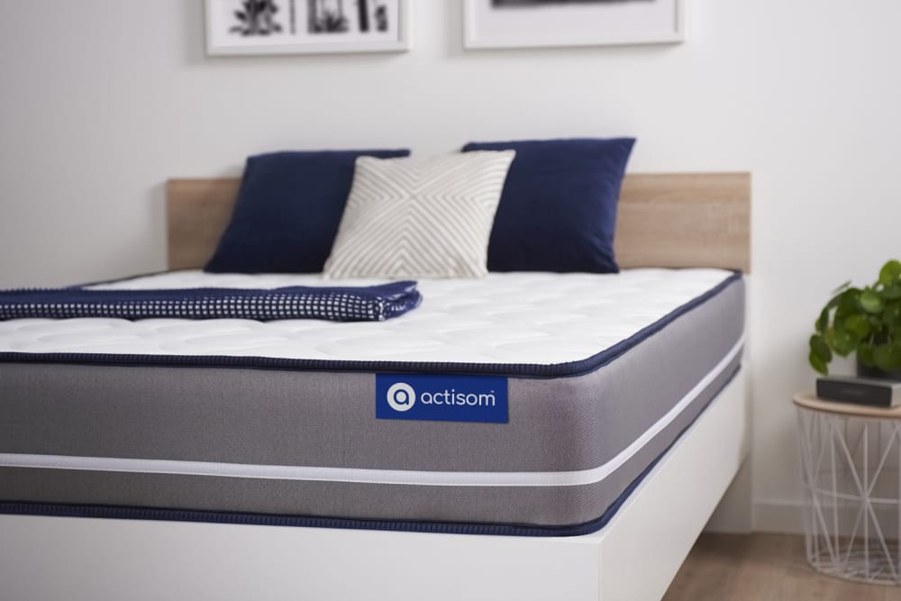 Matratze aus Latex und Memory-Schaum 80 x 220 cm, weiß - Maisons