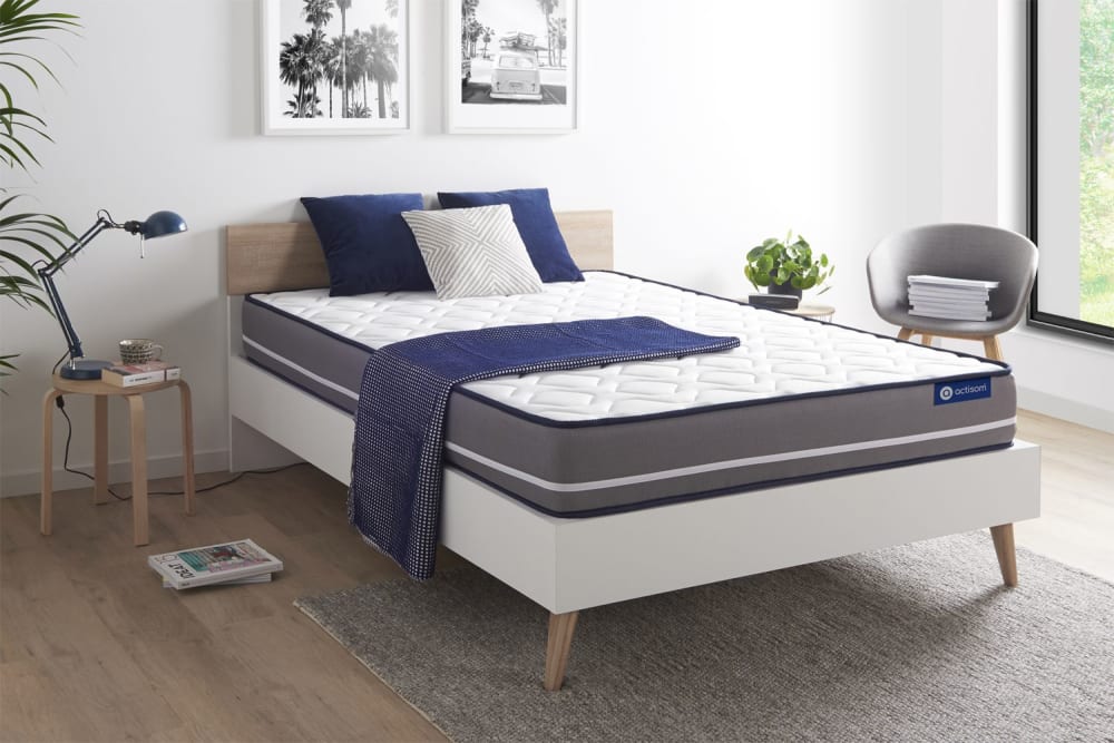 Matratze aus Latex und Memory-Schaum 140 x 220 cm, weiß - Maisons
