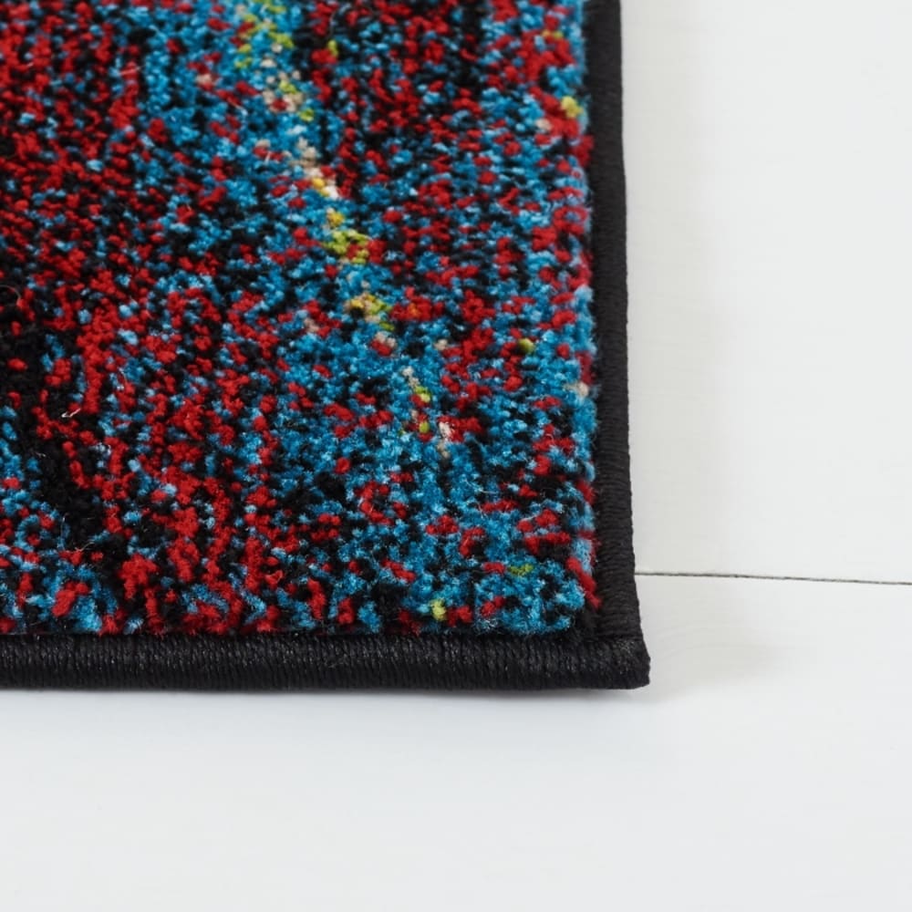 Tapis contemporain en polypropylène rouge/vert, 160 x 229 cm — vue 4