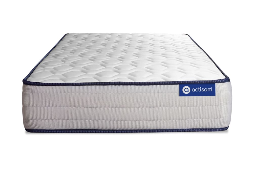 Actisom Matratze aus Taschenfederkern und Memory-Schaum 90 x 220 cm, weiß style modern - Stoff