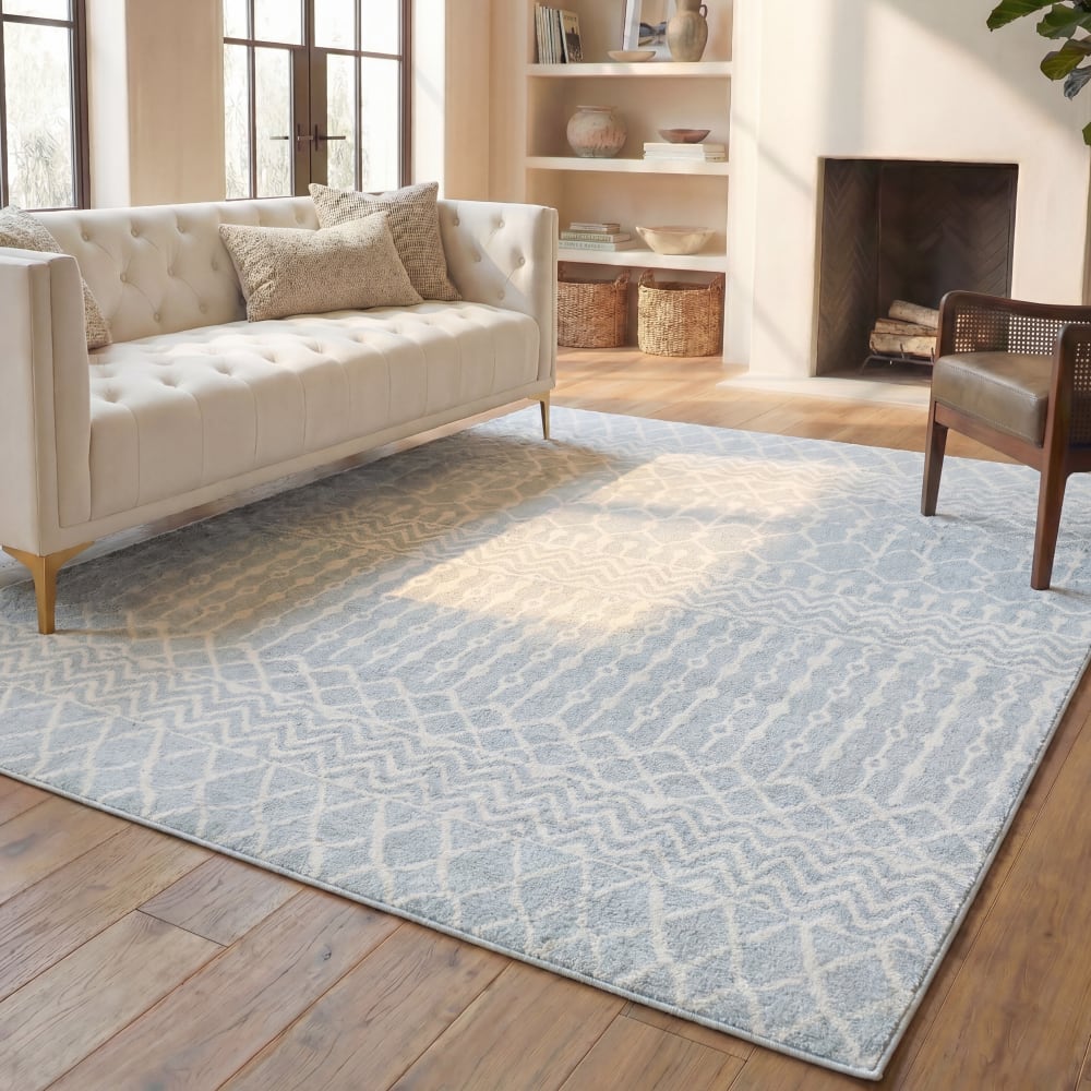 Safavieh Böhmisch Polypropylen-Teppich in Grau/Weiß, 160 x 229 cm style classic chic Grau Pp - Polypropylen