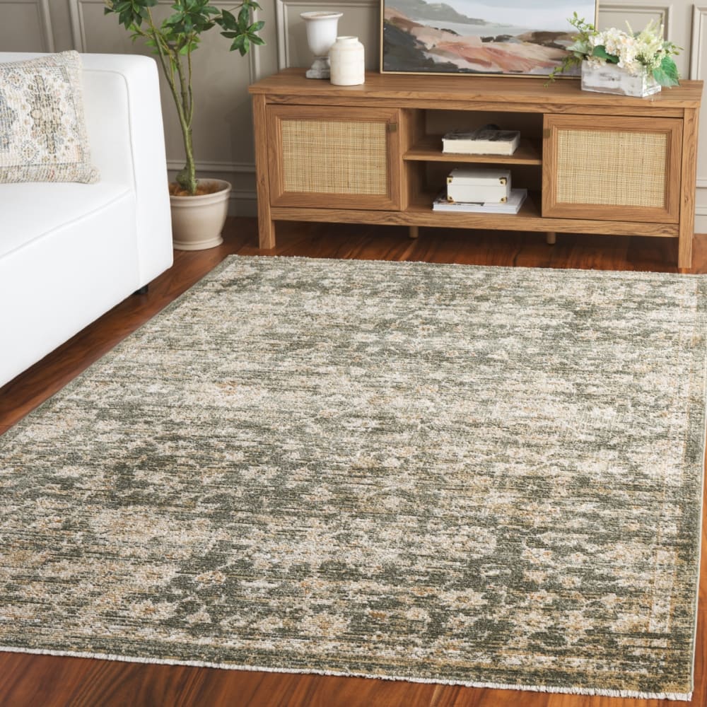 Safavieh Traditionell Polyester-Teppich in Grün/Beige, 160 x 229 cm style vintage Grün Pes - Polyester