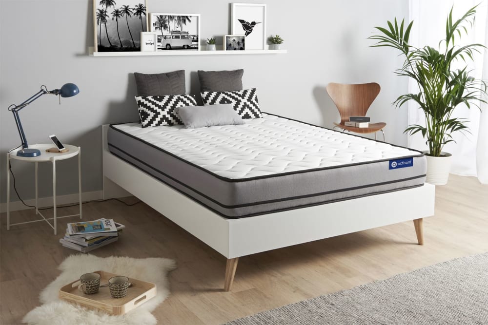 Matratze aus Memory-Schaum 130 x 220 cm, weiß, Härtegrad : Sehr