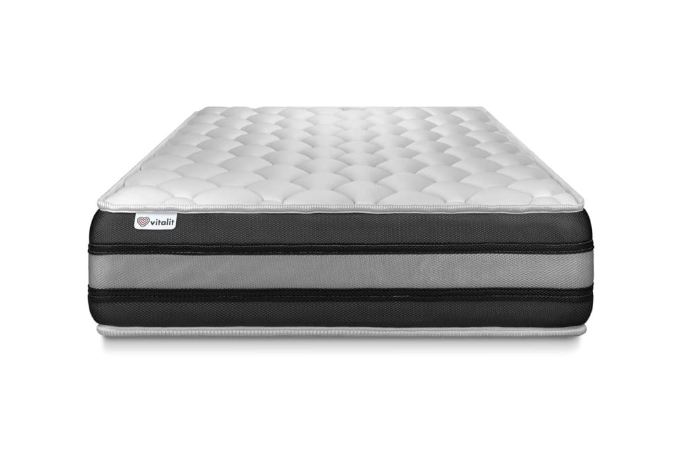 Vitalit Matratze aus Taschenfederkern und Memory-Schaum 100 x 220 cm, weiß style modern - Stoff