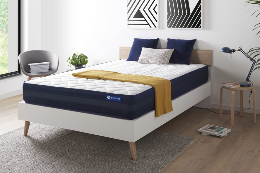 Matratze aus Latex und Memory-Schaum 140 x 220 cm, weiß - Maisons
